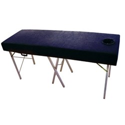 SALON FIRST Couch / bed cover with face hole - navy blue